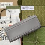 GG Marmont Small Tote Bag Dark Grey Matelassé For Women 10in/26.5cm 681483 UM8BN 1711