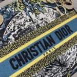 Christian Dior Medium Lady D-Lite Bag Dior Constellation Embroidery, Blue, For Women Women's Handbags, Crossbody Bags, 24cm CD M0565ORHP_M928