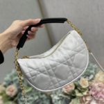 Christian Dior Small Dior Vibe Hobo Bag White Cannage, White, For Women Women's Handbags, Crossbody Bags, 20cm CD M7200ONOA_M879