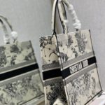 Christian Dior Large Dior Book Tote Dior Zodiac Embroidery, Black/Beige, For Women Women’s Handbags, 41cm CD