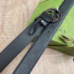 Gucci Signature  Belt Black For Women, Women Belt 411924 CWC1N 1000