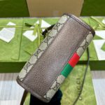 Gucci Tiger GG Mini Tote Bag Beige And Ebony GG Supreme Canvas Brown For Women 7.8in/20cm GG 671623 US7EC 9396