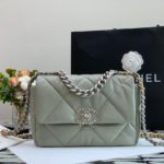 Chanel Classic Flap Bag Grey For Women 10.2in/26cm