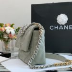Chanel Classic Flap Bag Grey For Women 10.2in/26cm