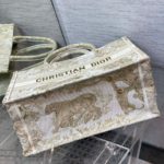 Christian Dior Medium Dior Book Tote Gold-Tone Toile de Jouy Embroidery, Gold, For Women Women’s Handbags, 36cm CD M1296ZTQO_M01E
