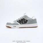 Dior B27 Low-Top Sneaker Gray and White With Black Dior Oblique Jacquard For Men, Men's Shoes 3SN272ZIR_H165