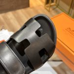 Hermes Chypre Sandal Black For Women, Women's Shoes H211114Z 02350