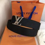 Louis Vuitton Initiales LV Belt Damier Black With Silver Buckle LV Women Belt