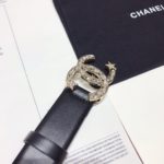 Chanel Belt With Double C Buckle Black With Star-Silver-Toned Hardware Women Belt