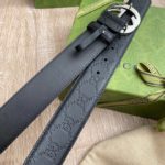 Gucci Signature  Belt Black For Women, Women Belt 411924 CWC1N 1000