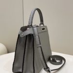 Fendi Peekaboo ISeeU Medium Gray For Women, Women's Handbags, Shoulder Bags 13.1in/33.5cm FF