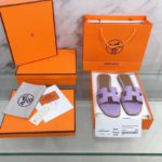 Hermes Oran Sandal Purple For Women, Women's Shoes H021056Z