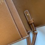 Hermes Constance Togo Long Wallet  21cm/8.3in Gold Toned Hardware For Women Brown
