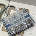 Christian Dior Medium Dior Book Tote Blue Toile de Jouy Reverse Embroidery, Blue, For Women Women’s Handbags, Shoulder Bags, 36cm CD M1296ZRGO_M928