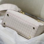 Christian Dior Medium Lady D-Lite Bag Houndstooth Embroidery, Pink/White, For Women Women’s Handbags, Shoulder Bags, Crossbody Bags, 24cm CD