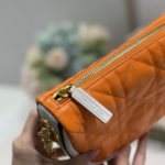Christian Dior Small Dior Vibe Hobo Bag Fluorescent Orange Macrocannage, Orange, For Women Women's Handbags, Crossbody Bags, 20cm CD M7200ODDO_M057