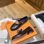 Hermes Destin Loafer Black For Women, Women's Shoes H212114Z 02390
