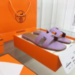 Hermes Oran Sandal Purple For Women, Women's Shoes H021056Z