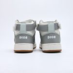 Dior High Top Gray and White Dior Oblique Sneaker For Men, Men's Shoes