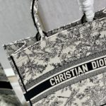Christian Dior Large Dior Book Tote de Jouy Flowers Embroidery, Black/Beige, For Women Women’s Handbags, Shoulder Bags, 42cm CD M1286ZTQW_M808