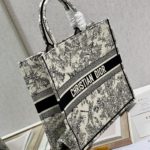 Christian Dior Large Dior Book Tote de Jouy Flowers Embroidery, Black/Beige, For Women Women’s Handbags, Shoulder Bags, 42cm CD M1286ZTQW_M808