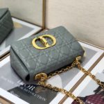 Christian Dior Small Dior Caro Bag, Grey, For Women Women’s Handbags, Shoulder Bags, Crossbody Bags, 20cm CD M9241UWHC_M41G