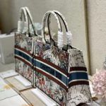 Christian Dior Medium Dior Book Tote Latte Multicolor Dior Zodiac Embroidery, Latte Multicolor, For Women Women’s Handbags, Shoulder Bags, 36cm CD