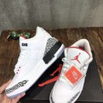 Nike Air Jordan 3 Retro Sneaker High Top White With Elephant Print Sneaker For Women, Women's Shoes