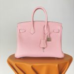 Hermes Birkin Nata Swift Pink For Women Silver Toned Hardware 10in/25cm
