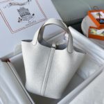 Hermes Picotin Lock 18 Bag White For Women, Women's Handbags 7.1in/18cm