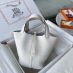 Hermes Picotin Lock 18 Bag White For Women, Women's Handbags 7.1in/18cm