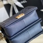 Chanel Medium Boy Handbag Dark Blue For Women 9.8in/25cm A67086