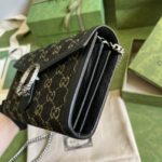 Gucci Dionysus GG Mini Chain Bag Black And Ivory GG Denim Jacquard For Women 8in/20cm 401231 UN3BN 1274