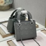 Christian Dior Mini Lady Dior Bag, Dark Grey, For Women Women’s Handbags, Crossbody Bags, 17cm CD