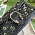 Dionysus GG Super Mini Bag Black And Ivory GG Denim Jacquard For Women 6.5in/17cm 476432 UN3BN 1274