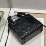 Christian Dior Mini Lady Dior Bag Cannage with Beaded Motif, Black, For Women Women’s Handbags, Crossbody Bags, 17cm CD M0505SNEA_M900