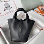 Hermes Picotin Lock 18 Bag Black For Women, Women's Handbags 7.1in/18cm