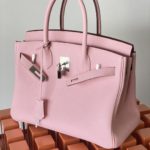Hermes Birkin Nata Swift Pink For Women Silver Toned Hardware 11.8in/30cm