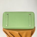 Hermes Birkin Nata Swift Green For Women Silver Toned Hardware 10in/25cm