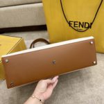 Fendi Canvas Tote Bag Beige/Brown For Women, Women's Handbags 18.1in/46cm FF 7VA480