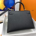 Hermes Kelly 28 Sellier Epsom Black Bag For Women, Women's Handbags, Shoulder Bags 11in/28cm
