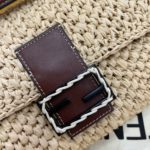 Fendi Baguette Woven Straw Red For Women, Women's Handbags, Shoulder And Crossbody Bags 10.2in/26cm FF