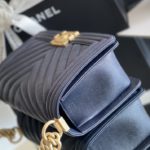 Chanel Medium Boy Handbag Dark Blue For Women 9.8in/25cm A67086