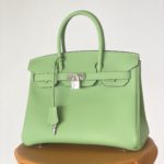 Hermes Birkin Nata Swift Green For Women Silver Toned Hardware 10in/25cm