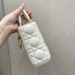 Christian Dior Lady D-Joy Bag, White, For Women Women's Handbags, 26cm CD