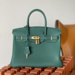 Hermes Birkin Nata Swift Dark Green For Women Gold Toned Hardware 11.8in/30cm