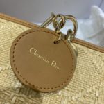 Christian Dior Lady D-Joy Bag Natural Cannage Raffia, Brown, For Women Women's Handbags, 26cm CD M0540OMBD_M925