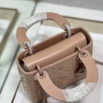 Christian Dior Mini Lady Dior Bag Cannage with Beaded Motif, Brown, For Women Women’s Handbags, Crossbody Bags, 17cm CD