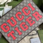 Gucci Tiger Clutch Supreme Canvas Brown For Women 11in/28cm GG
