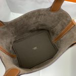 Hermes Picotin Lock 18 Bag Etoupe/Brown With Gold-Toned Hardware For Women, Women's Handbags 7.1in/18cm